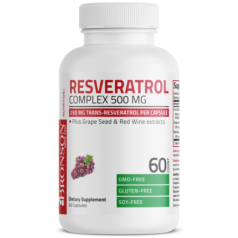 Resveratrol 500 mg Complex – 60 capsule – Bronson Laboratories