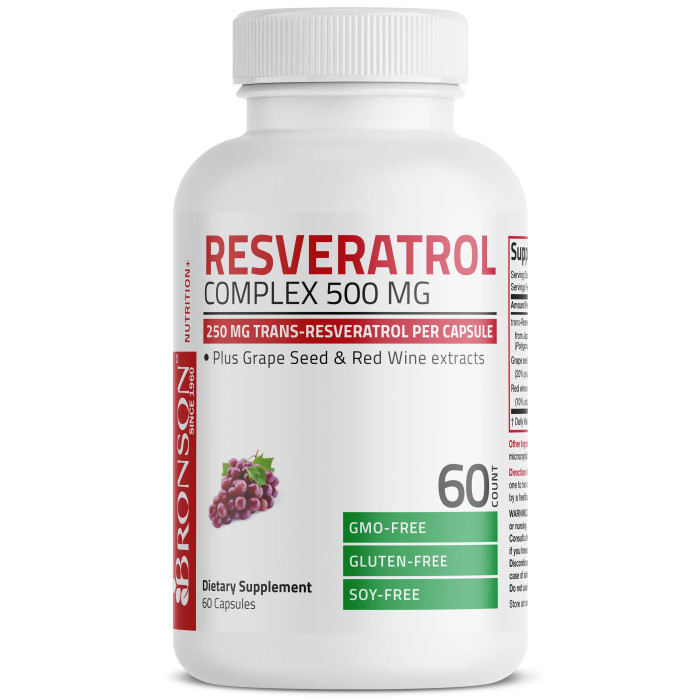 Resveratrol 500 mg Complex – 60 capsule – Bronson Laboratories