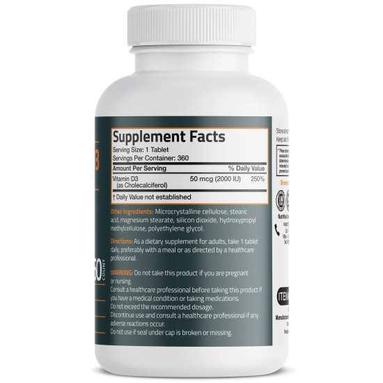 Vitamina D3 – informatii nutritionale si ingrediente