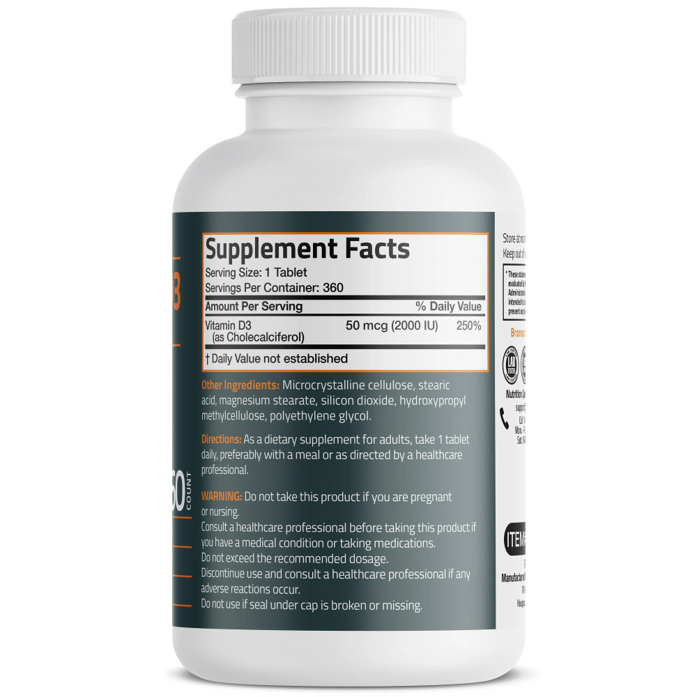 Vitamina D3 – informatii nutritionale si ingrediente