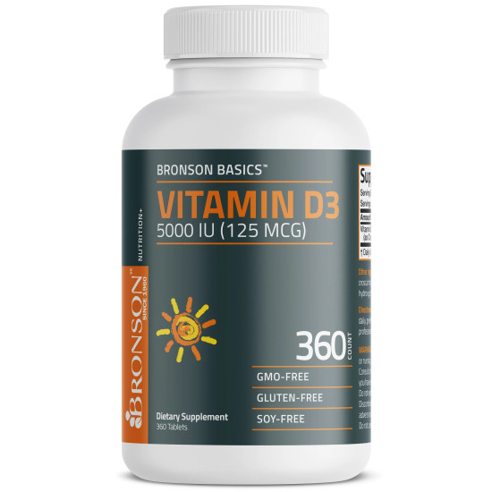 Vitamina D3 5000 UI – 360 tablete – Bronson Laboratories