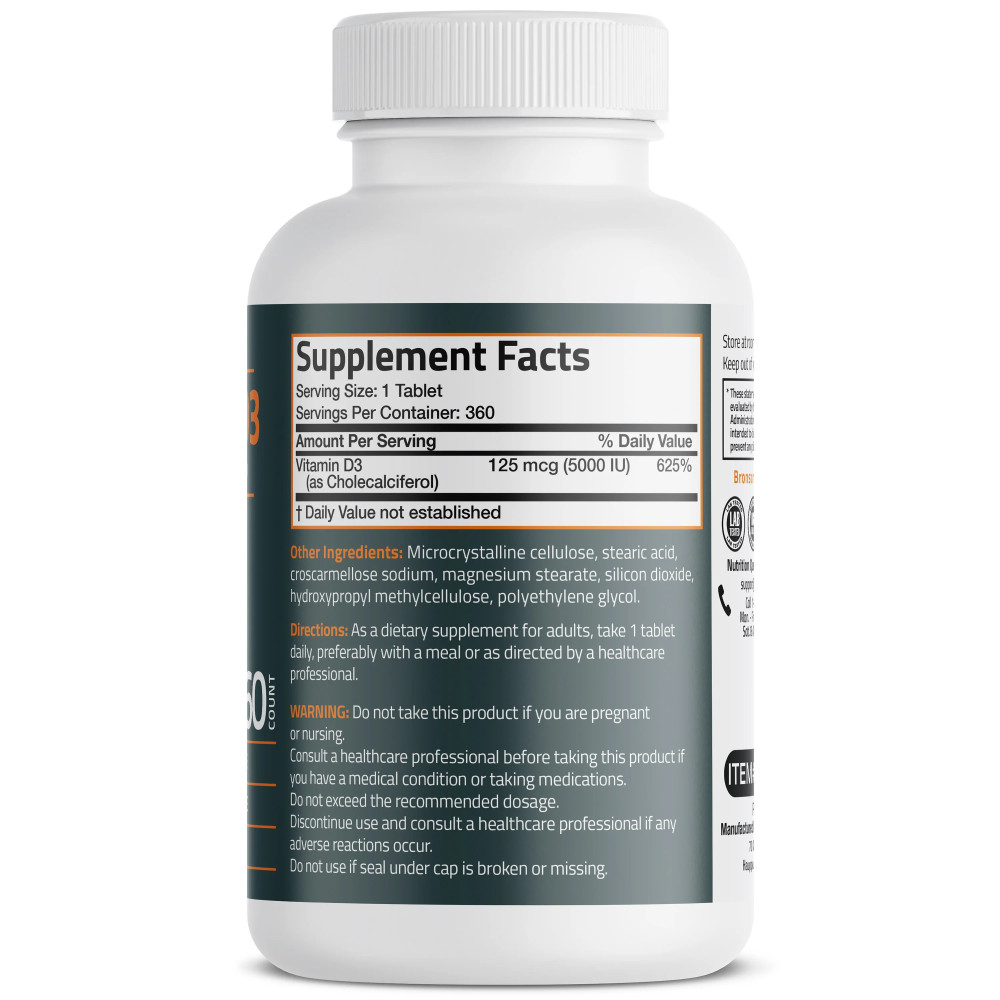 Vitamina D3 – informatii nutritionale si ingrediente