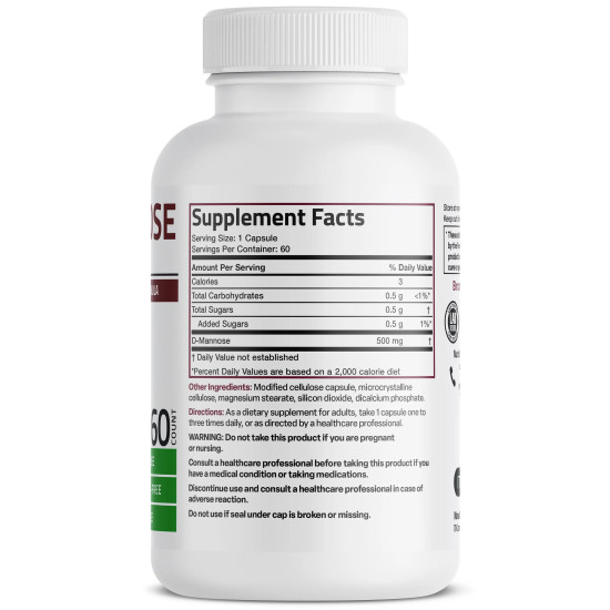 D-Mannose – informatii nutritionale si ingrediente