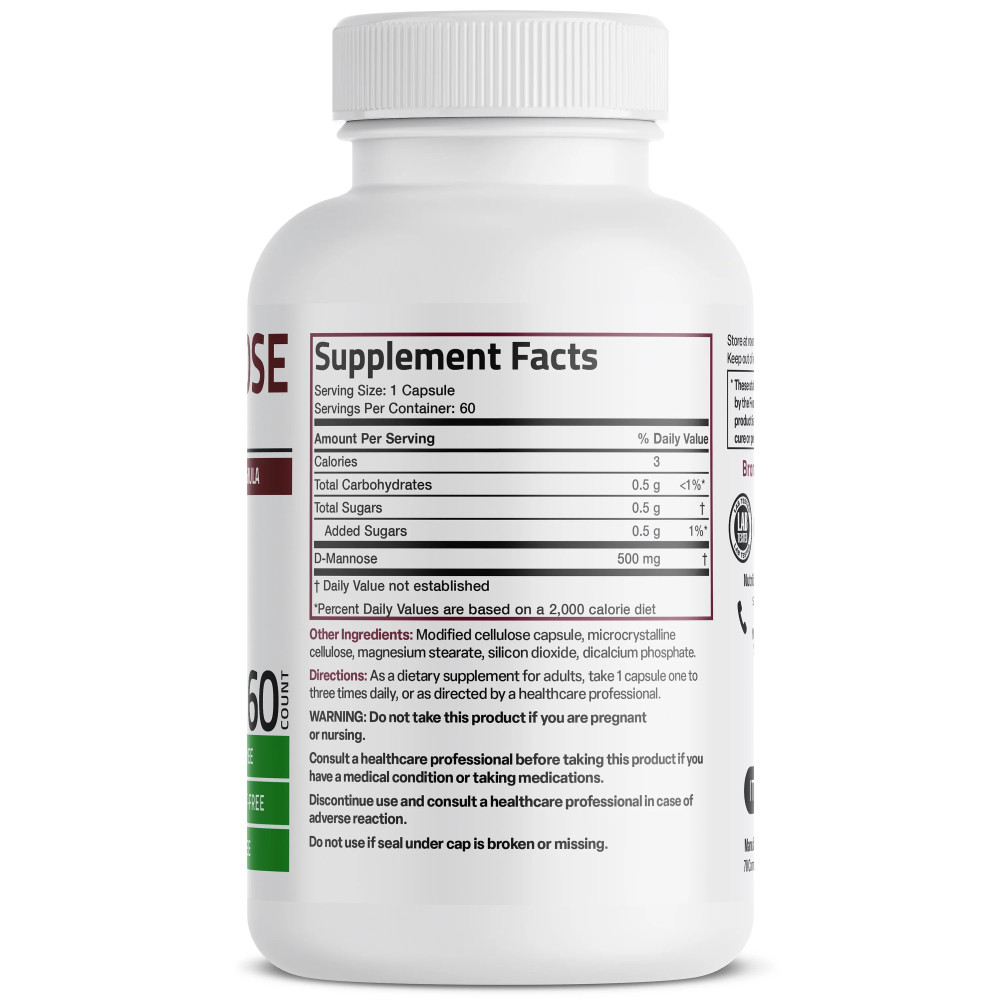 D-Mannose – informatii nutritionale si ingrediente