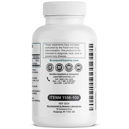 Zinc 50 mg, 100 capsule, Bronson Laboratories