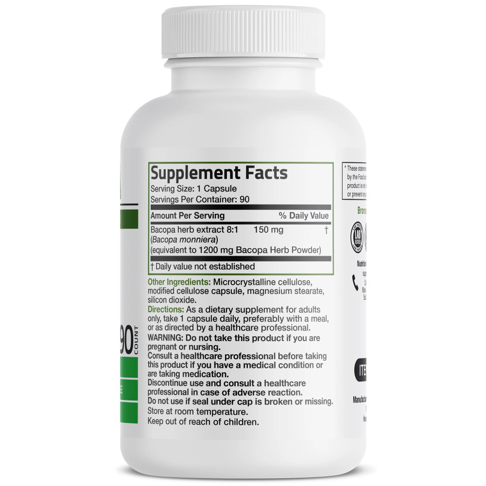 Bacopa monnieri – informatii nutritionale si ingrediente