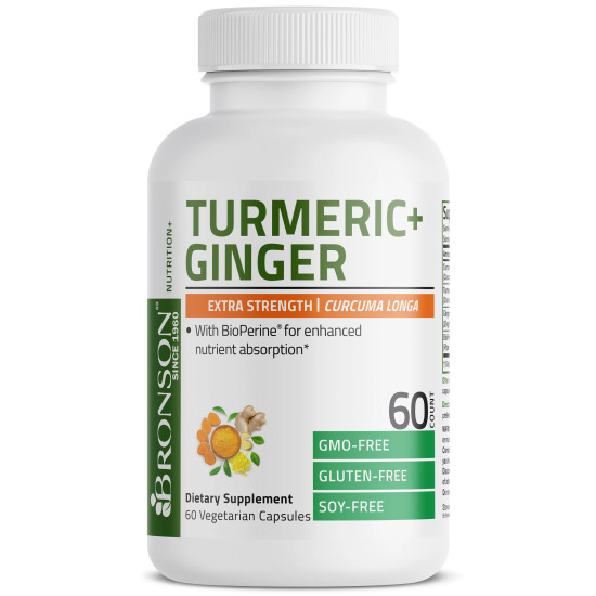 Turmeric si Ghimbir 1950 mg – 60 capsule – Bronson Laboratories