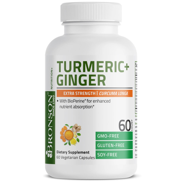 Turmeric si Ghimbir 1950 mg – 60 capsule – Bronson Laboratories