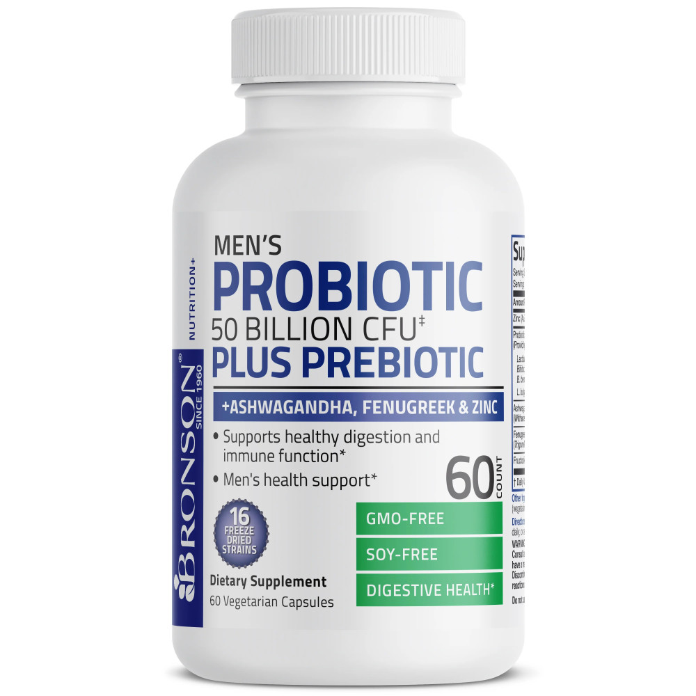 Probiotic Plus Prebiotic pentru barbati Bronson – 50 miliarde CFU