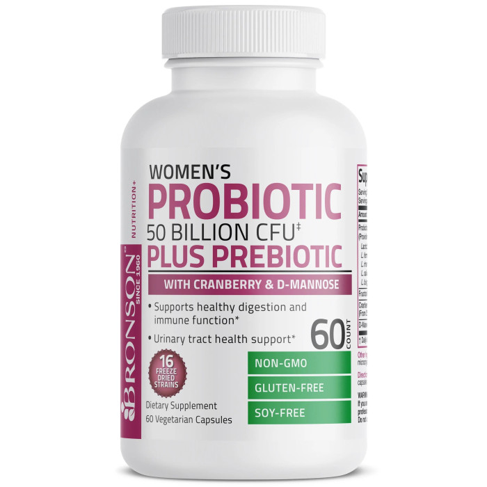 Probiotic Plus Prebiotic pentru femei Bronson – 50 miliarde CFU