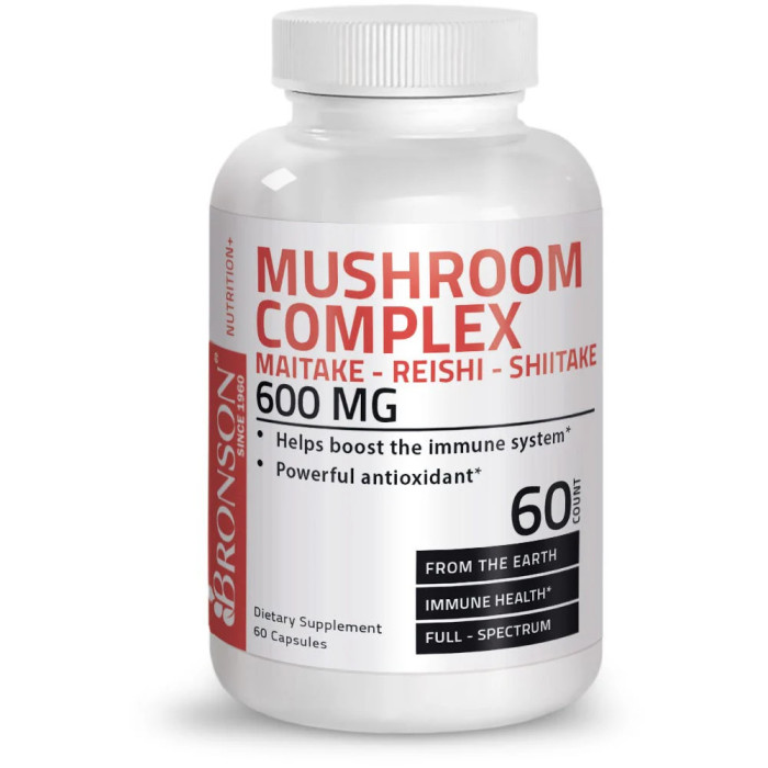 Complex ciuperci Maitake Reishi Shiitake Bronson – 60 capsule