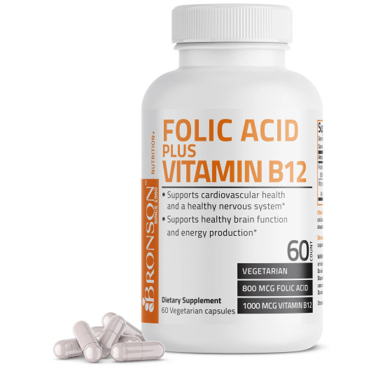 Acid folic si vitamina B12 Bronson Laboratories
