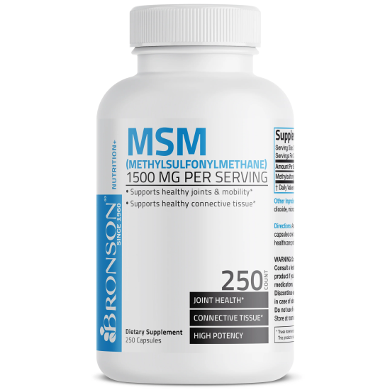 MSM 1500 mg – 250 capsule – Bronson Laboratories