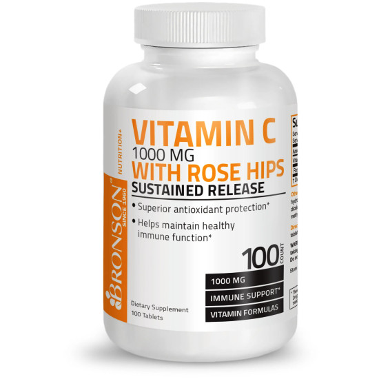 Vitamina C 1000 mg cu macese Bronson – 100 tablete