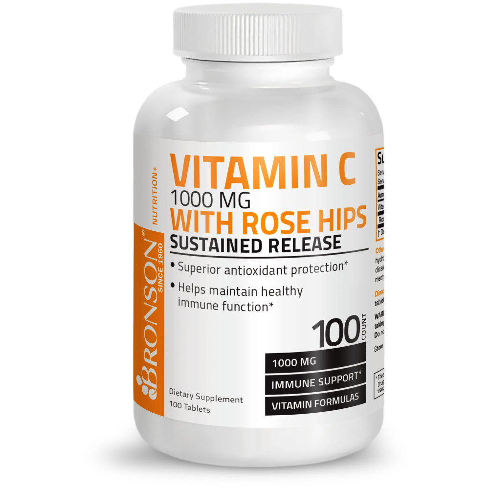 Vitamina C 1000 mg cu macese Bronson – 100 tablete