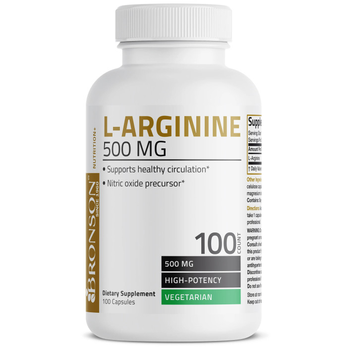 L-Arginina 500 mg Bronson – flacon 100 capsule