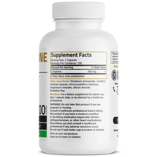 L-Arginina Bronson – supliment aminoacid 500 mg
