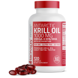 Antarctic Krill Oil cu Astaxantina 1000 mg | Omega 3 Premium Bronson