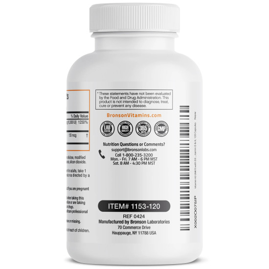 Vitamina K2 + Vitamina D3 5000 UI – 120 capsule – Bronson Laboratories