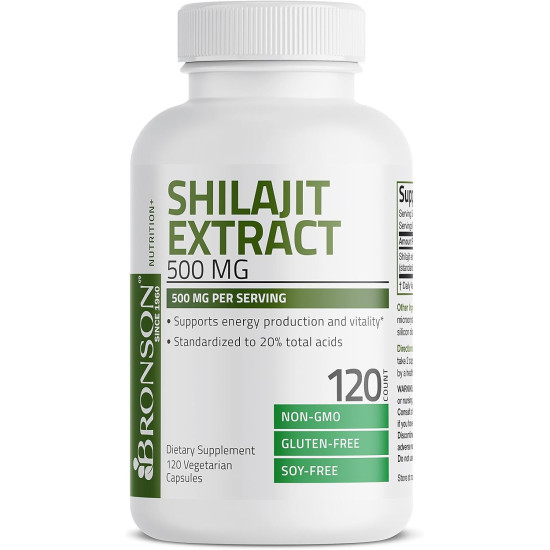 Shilajit Mumio Extract 500 mg Bronson – flacon 120 capsule