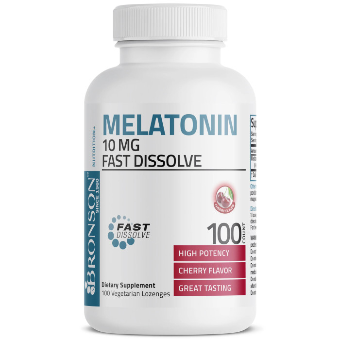 Melatonina 10 mg Cherry Flavour – 100 tablete – Bronson Laboratories