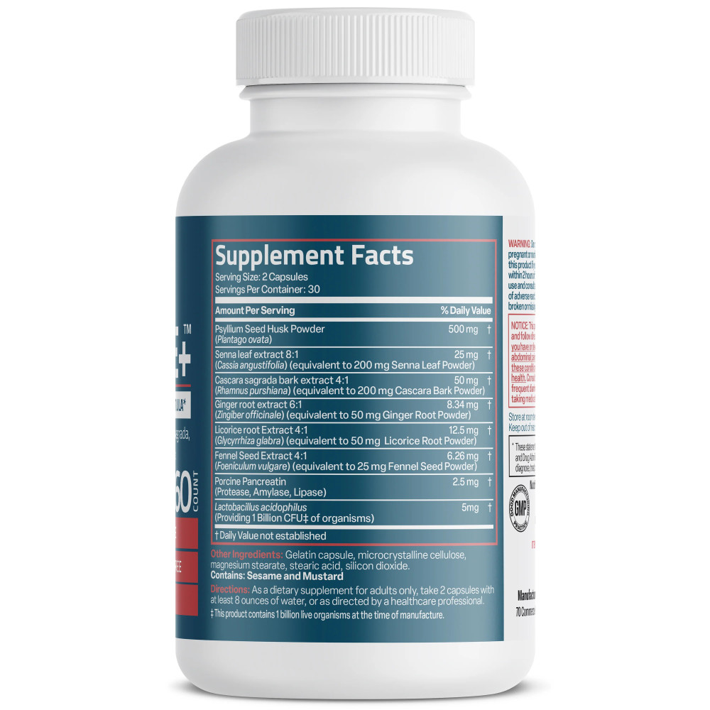 Advanced Colon Cleanse – informatii nutritionale si ingrediente