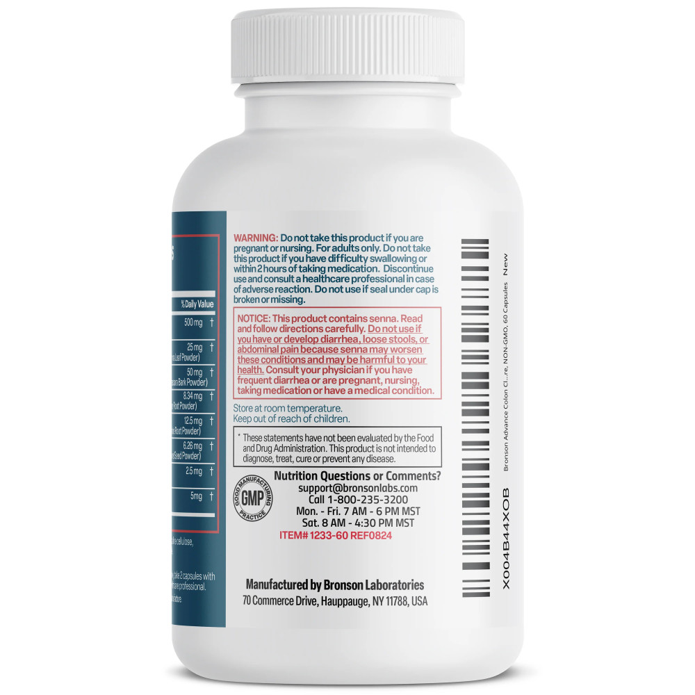 Advanced Colon Cleanse Bronson | Digestie si detoxifiere | 60 capsule